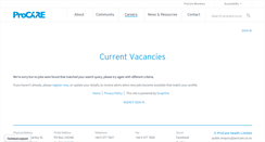 Desktop Screenshot of careers.procare.co.nz