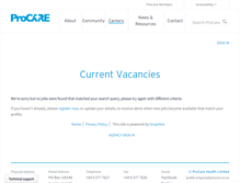 Tablet Screenshot of careers.procare.co.nz