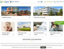 Tablet Screenshot of procare.sk